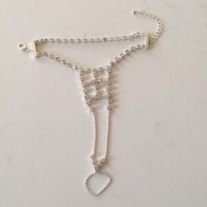 H&M Silver Hand and Finger Chain Bracelet - NWOT